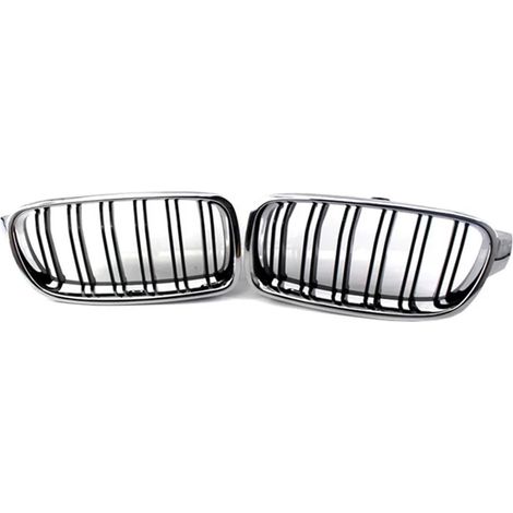Calandre avant à double barre horizontale compatible avec les BMW Série 3 F30 et F35 (2013-2019).