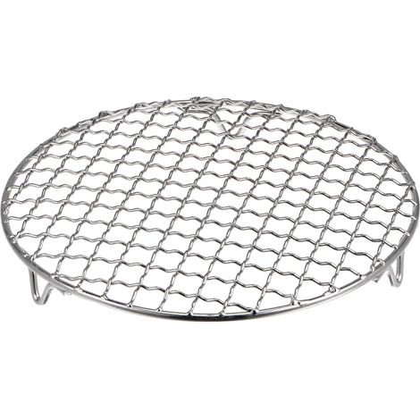 Runder Grillrost aus Edelstahl mit 5 Zoll Durchmesser und 20 mm langen Füßen, geeignet zum Kochen, Backen, Dämpfen und Grillen.