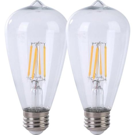 Ampoule LED rétro Edison ST64 4W, blanc chaud 2700K, douille E27 de taille moyenne (10 pièces)