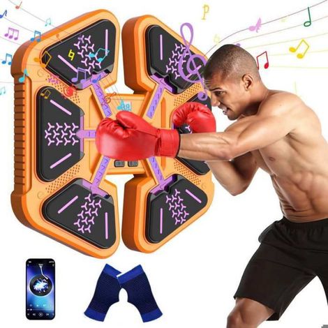 Punching Musical Bluetooth avec Lumières RGB, Cible de Boxe Intelligente Compteur de Coups, Fitness à la Maison sans Perçage (1/4)