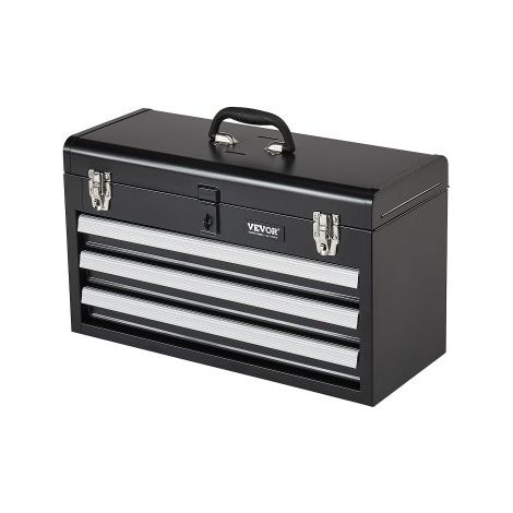 Boîte à Outils Métal - 520 mm Caisse à Outils Acier Portable avec (1/5)