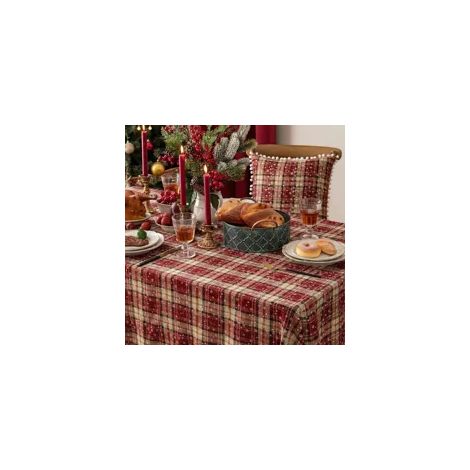 Nappe de Noël à carreaux rouge et blanc, 55x80 : Nappe en tartan, décorations, nappes de vacances d’hiver pour tables rectangulaires, fêtes, décorations de cuisine de ferme (1/4)