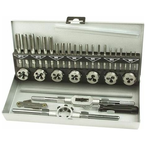 royaluxe - M53250-B Set de Tarauds et Filières 32 Pièces, Import Allemagne (1/4)