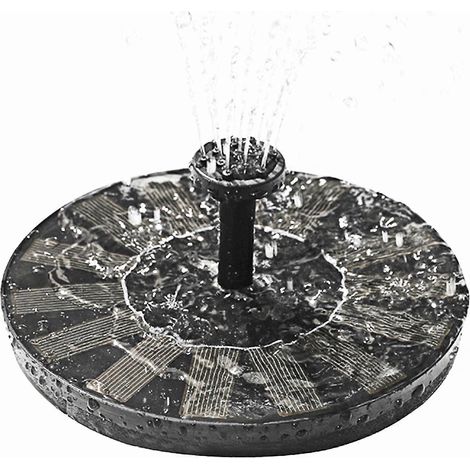 Fontaine solaire, Fontaine-bain d'oiseaux solaire Tekhome, Jeux d'eau solaires pour le jardin, Fontaine solaire flottante, Jeu d'eau à énergie solaire, solaire (1/5)