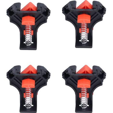 4Pcs Woodworking Corner Clamp Right Angle 90 Degree Adjustable Clip Fixing Tool Set Kit (1/5)