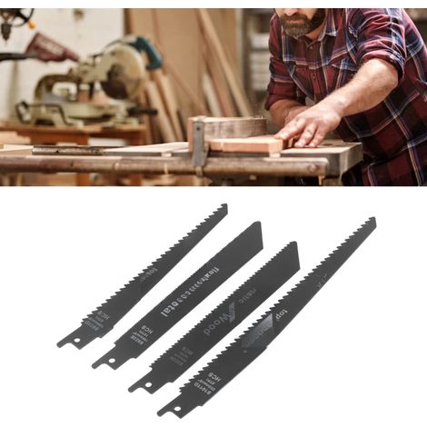 Beyamis Kit de 4 lames de scie sauteuse pour la découpe du bois, du plastique et du métal. (1/5)