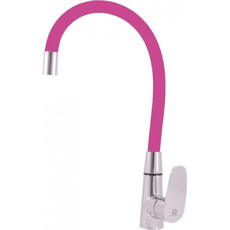 Mitigeur évier haut flexible à mémoire de forme AMUR-Chromé rose-Chromé rose---Chromé rose (1/4)
