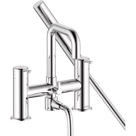 Bristan Altum Bath Shower Mixer Tap Pillar Mounted - Chrome