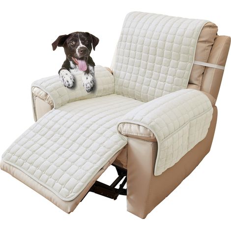 Sesselschoner für Relaxsessel Sesselüberwurf mit Armlehne Sesselauflage Anti-Rutsch Fernsehsessel Schonbezug Sofa Armlehnenbezüge Sesselbezug für Haustieren Hund(Natur,1 Sitz)