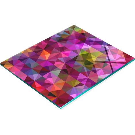 Dekoratives Küchenschneidebrett aus Glas, Wellenmuster, 60 x 52 cm (1/5)