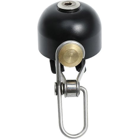 Sonnette de vélo, sonnette de guidon, kit de sécurité trois pièces, extra forte, anneau en métal noir (1/5)