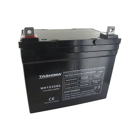 Batterie Tashima Gel/agm 100 % wasserdicht 12 V, 32 Ah Für Rasentraktor. L: 195, B: 130, H: 180, + links. - Batterie einzusetzen