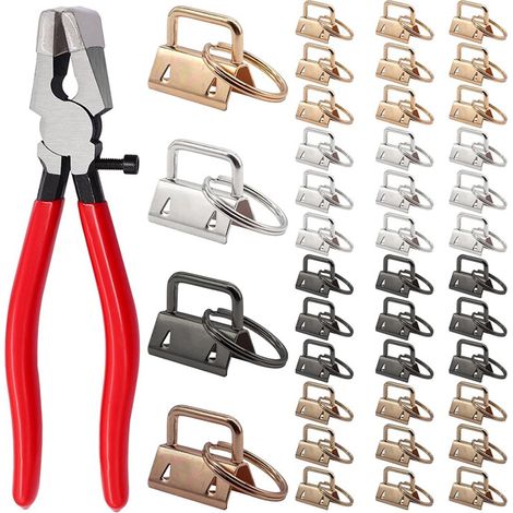 Ensemble d'outils de fixation en sangle métallique, comprenant des clips de suspension, des connecteurs pour cordons de ceinture de sac, des clips pour porte-clés, et plus encore.