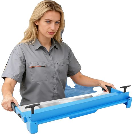 Machine de pliage manuelle, capacité de pliage 1-1,2 mm, largeur de travail maximale 630 mm, matériau en acier au carbone Q235, fonctionnement convivial, conception compacte montée sur table (1/5)
