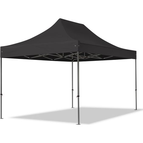 TOOLPORT PopUp Gazebo Party Tent 3x4,5m - without side panels PREMIUM 100% waterproof roof marquee black