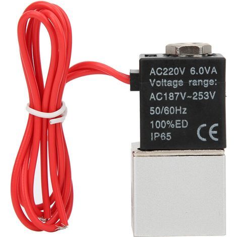 Vanne à Action Directe, électrovanne pour Eau, Air, 220 VAC, Corps en Alliage D'aluminium, Large Plage de Température, Matériaux, IP65 Résistant à L'eau et à la Poussière,. (1/4)