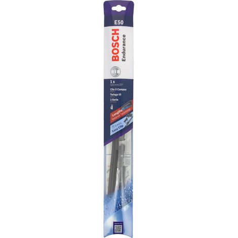 Bosch – Balai essuie-glace plat ENDURANCE E50 – Design ultra plat sans armature – Adaptateur Multi-clip compatible – Essuyage silencieux et efficace (1/5)