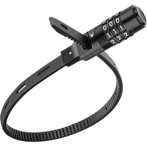 Bike Lock, Portable Bike Motorcycle Helmet Lock, Anti-Theft Bike Lock, Portable Bike Lock, with 3-Digit Code, for Bike Tricycle Scooter (1/4)