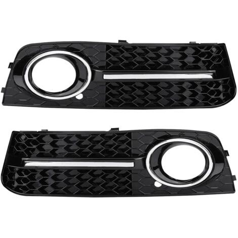 Glänzende Chrom-Nebelscheinwerfergitter (Paar) – Frontgrill – Spezielles Design – Einfache Montage zum Austausch abgenutzter Gitter – Audi A4 (1/5)