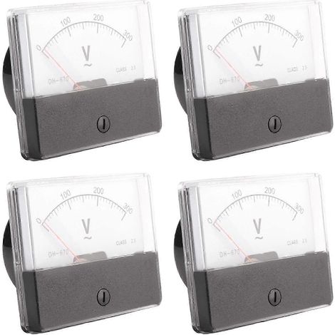 Voltmètre analogique rectangulaire 4X AC 0-300V DH670 (1/5)