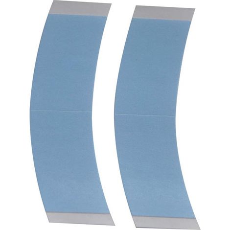 36 strisce adesive blu, biadesive e resistenti all'acqua per parrucche, adatte sia per parrucche con frontale in pizzo che per parrucche con capelli veri. (1/5)