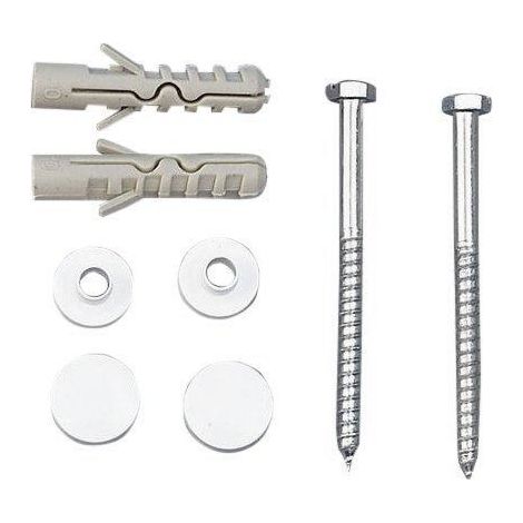 Kit de fixation pour cuvette WC MAK10, vis 6,0x80, blanc