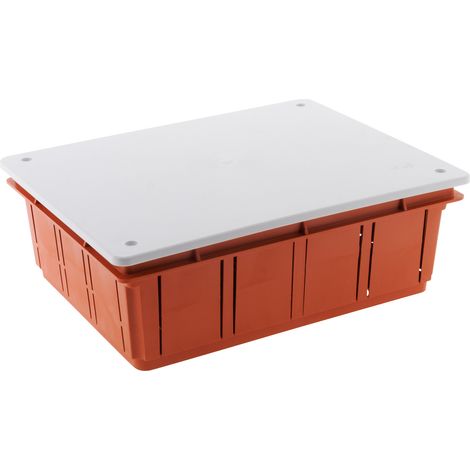 Boîte de dérivation à encastrer 196 x 152 x 70mm - Rouge - Zenitech