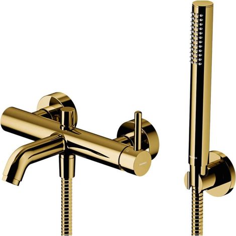 OMNIRES Y - Miscelatore per vasca da bagno, con accessori, color oro Y1231GL