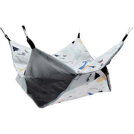 Hamac suspendu chaud pour cochon d'Inde, Degu, Chinchilla, Écureuil - 20x20 cm - Petit dinosaure, lit douillet et confortable.
