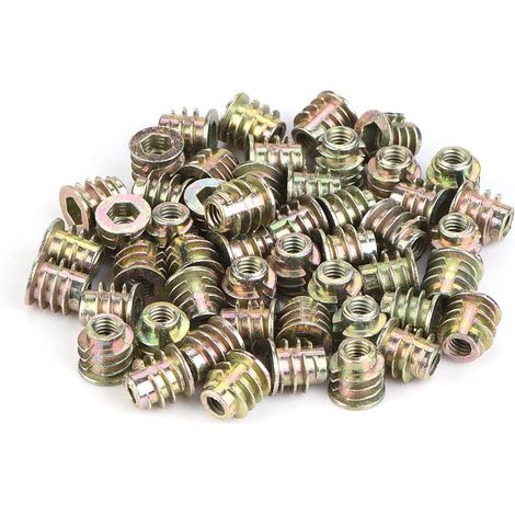 Hex Nut - Zinc Alloy - 50pcs M48 Insert Nuts for Furniture Assembly (1/5)