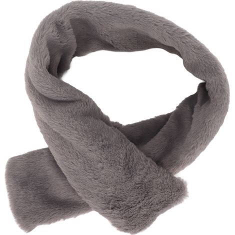 Cache-col chauffant USB pour homme femme, écharpe chauffante extérieur hiver à température constante, coussin chauffant doux pour cou, enveloppe grise. (1/5)