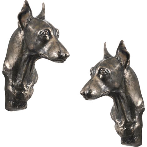 Pinscher nano - statuetta di cane, busto da appendere, decorazione unica per gli amanti dei cani di Art-Dog (1/5)