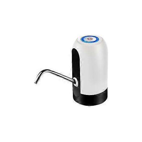 Wasserspender für Flaschen, tragbare elektrische Wasserpumpe mit USB-Ladefunktion und Schalter für universelle 5-Gallonen-Flaschen (Weiß)