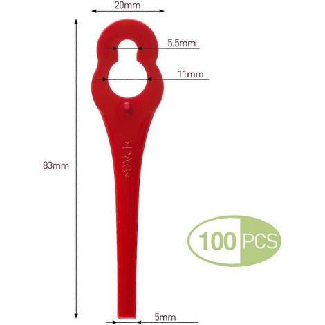 Packung mit 100 Ersatzklingen aus Kunststoff für Florabest LIDL Haarschneidemaschinen – 8,3 cm Länge