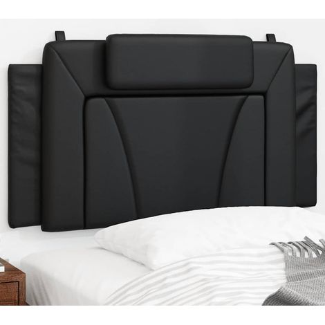 vidaXL Cojín para cabecero Viana negro, 100 cm, piel sintética (1/5)