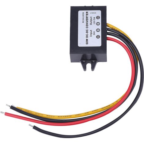 Convertisseur abaisseur DC 24 V vers 12 V 5 A 60 W, module régulateur de tension Buck étanche IP68 (1/5)