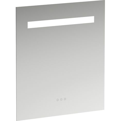 Miroir Leelo courant avec éclairage LED horizontal intégré, cadre