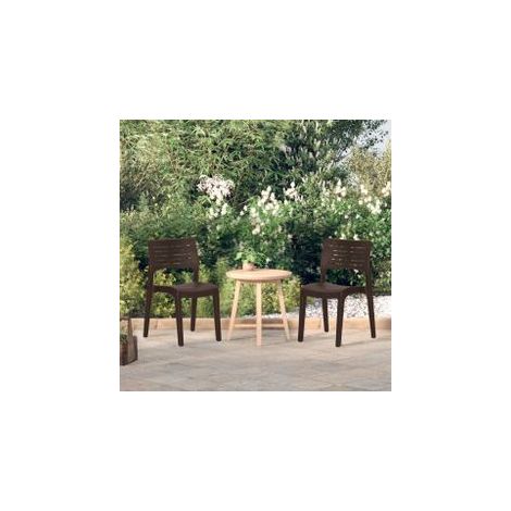 Chaises de jardin lot de 2 Moka Polypropylène (1/5)