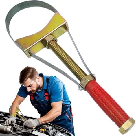 Clé à filtre huile réglable, accessoires de réparation d'excavatrice automobile avec poignée antidérapante, outil voiture multifonctionnel S - (1/5)
