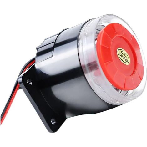 Sirène 12V - 1 Unité - ABS - Alarme 120dB avec Flash LED - Extérieur Maison Garage - 60x50x50mm