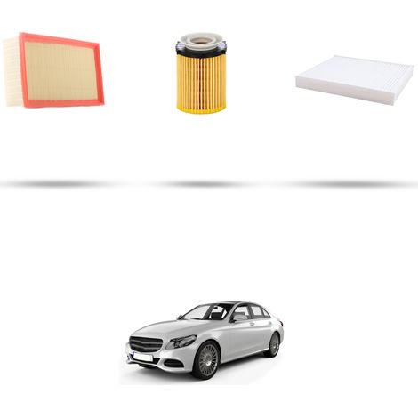 Kit tagliando 3 filtri compatibile con Mercedes Classe C (W205,S205,C205) 180 115kw Dal 2018 (1/4)
