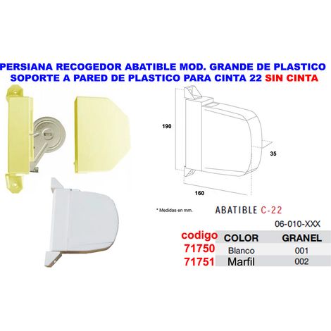 Tenda Pieghevole Grande Avorio Senza Nastro 2206010002