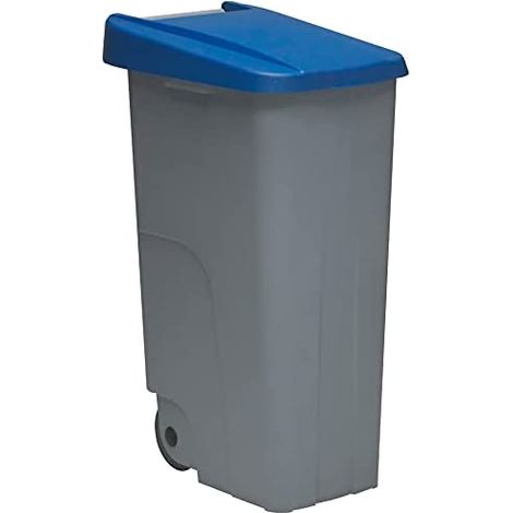 Contenedor de basura Denox  65, 85 y 110 L para reciclar  Cerrado con tapa de color  2 ruedas (1/5)