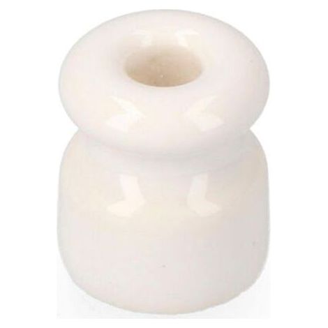 Isolateur en porcelaine pour câble toronné blanc EDM