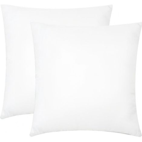 Lot de 2 oreillers garnis – 40 x 40 cm – Housses et coussins inclus – Coussins garnis – Coussins intérieurs – Housses – Garnissage – Résilient, respirant, doux et moelleux – Doux pour la peau – Noyau