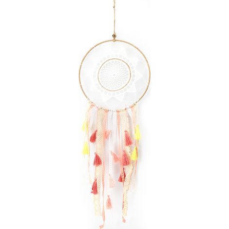 Tapis de rêve bohème coloré avec pompons, pendentif mural décoratif pour maison, ornement suspendu (1/5)