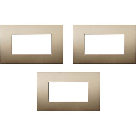 gloca Placche Plastica Compatibili Arké (3 Pezzi Oro, 4 Posti) (1/4)
