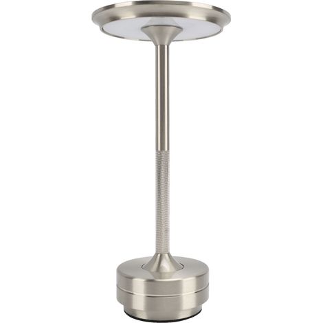 Lampe de bureau LED à luminosité réglable, éclairage à 360°, charge rapide, lampe de table en aluminium argentée (1/5)
