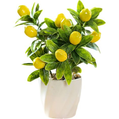 Plantas Artificiales En Maceta - Frutas Falsas - Decoración Interior Exterior - Para Hogar Oficina Cafetería - 1 Unidad (1/5)