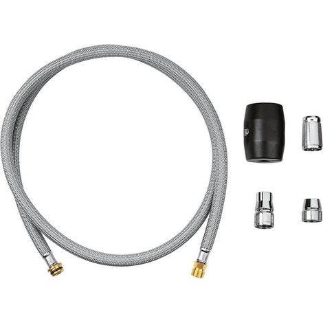 Robinet de cuisine flexible avec douchette extractible, compatible avec les derniers modèles de robinets Grohe, tressé en nylon, 48293000 (1/2)